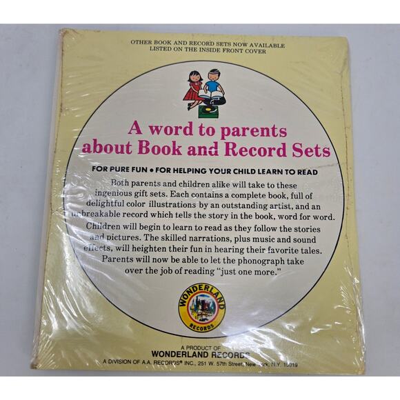 Puff The Magic Dragon Read & Hear 7" Record Book A Little Wonderland 1965 Sealed - Picture 3 of 5